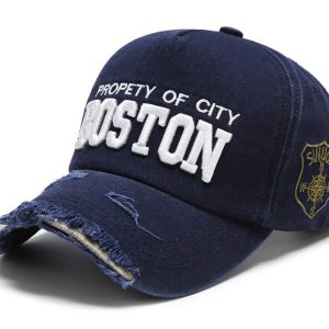 Бейсболка кепка чоловіча синього кольору з логотипом Boston