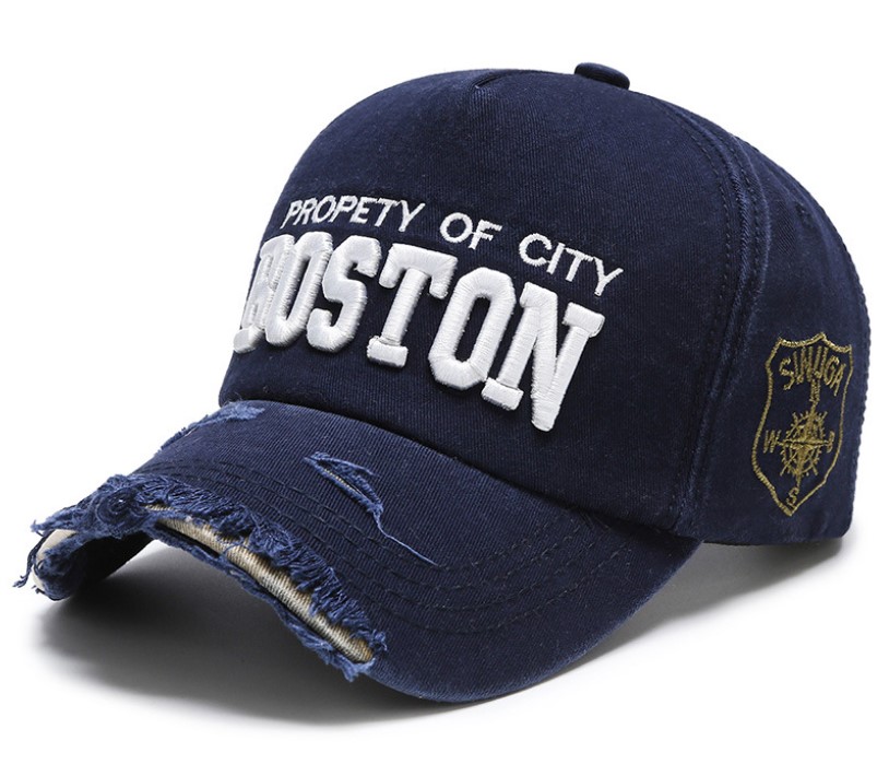 Бейсболка кепка чоловіча синього кольору з логотипом Boston