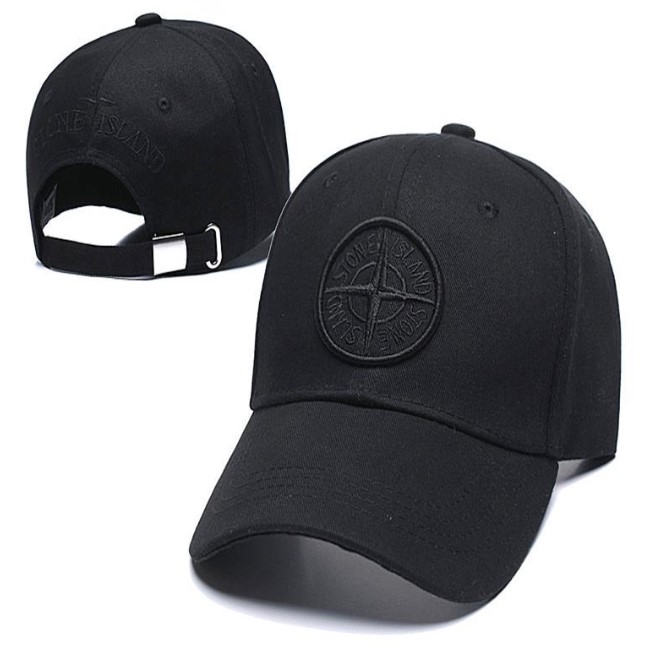 Бейсболка кепка чоловіча чорного кольору з логотипом Stone Island
