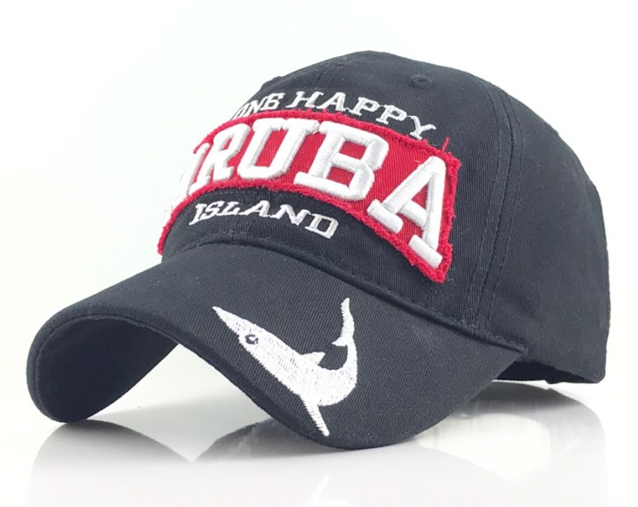 Купити бейсболку кепку чоловічу чорного кольору з логотипом Aruba