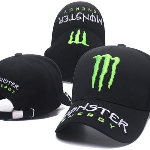 Бейсболка кепка чоловіча чорного кольору з логотипом Monster Energy